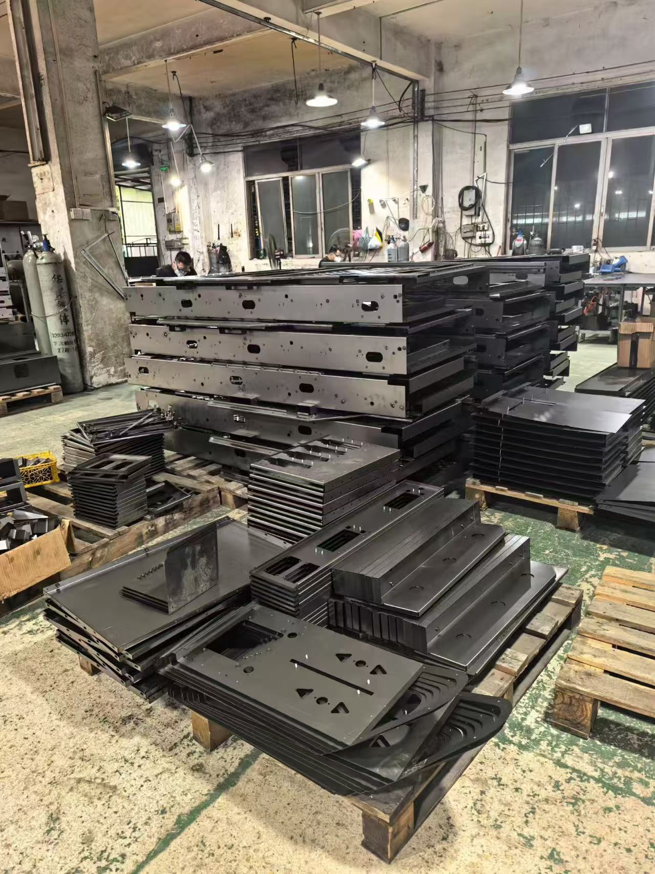 Commercial arcade cabinet parts ready for assembly